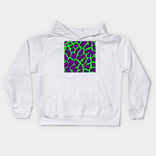 Giraffe Print Wine Lime Kids Hoodie